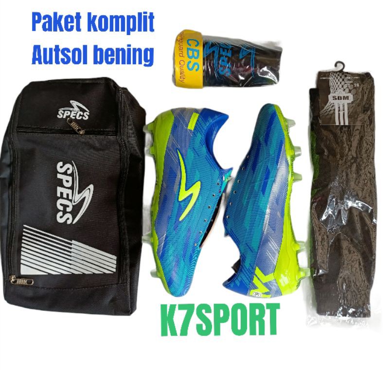 SPECS!! Sepatu Sepak Bola Dewasa Specs Accelerator autsol import PAKET KOMPLIT(BISA COD)