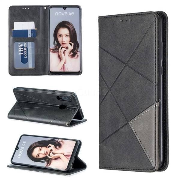 HUAWEI P30 LITE FLIP COVER LEATHER WALLET GEOMETRIS DOMPET KULIT CARD
