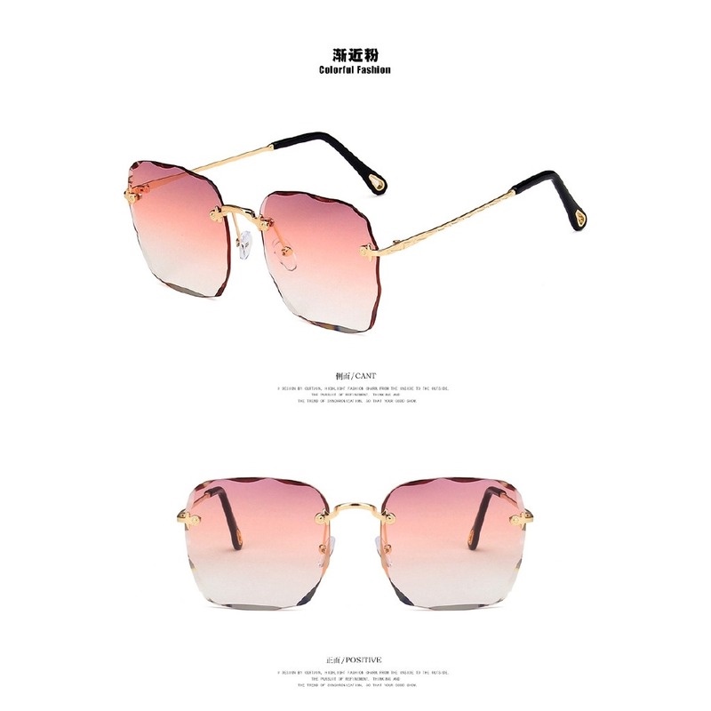 （YUZHU）COD Kacamata Hitam Korean Gaya Square Frame Kacamata Wanita Anti UV400 Sunglasses