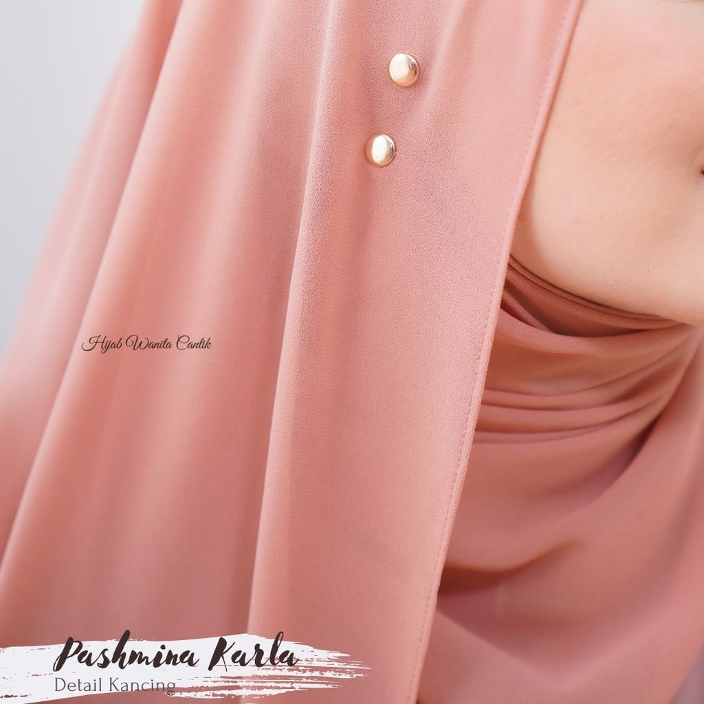 Hijabwanitacantik - Pashmina Karla (dengan kancing) | Pashmina Cerutti Premium | Hijab