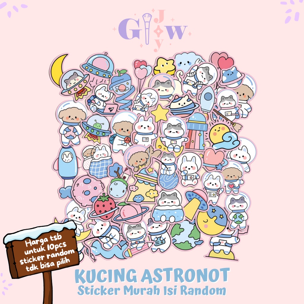 A04 STICKER 10PCS (KUCING ASTRONOT) anti air notebook scrapbook label tempel motif kartun superhero super hero unik lucu atk alat tulis kantor murah viral termurah kartun komputer leptop handphone hp smartphone koper laptop tembok kulkas disney anime