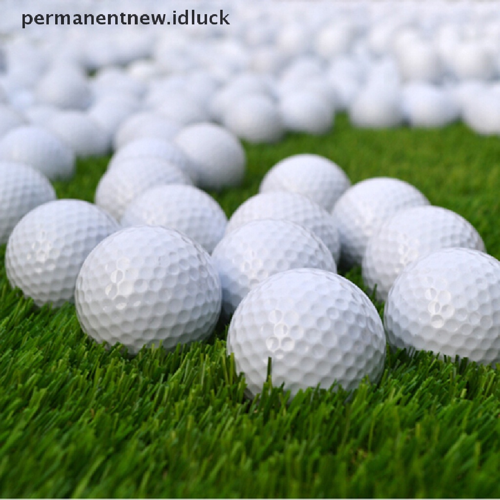 10 Pcs Bola Golf Bahan PU Foam Warna Putih Untuk Latihan Indoor Outdoor