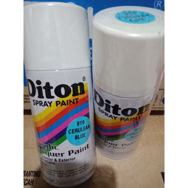 Pilok Pilox Pylok Cat Semprot Diton Cerulean Blue 819  biru muda 150cc .