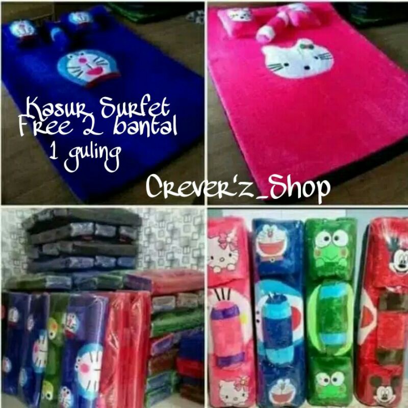 Surfet rasfur kasur bulu karakter led 180x140