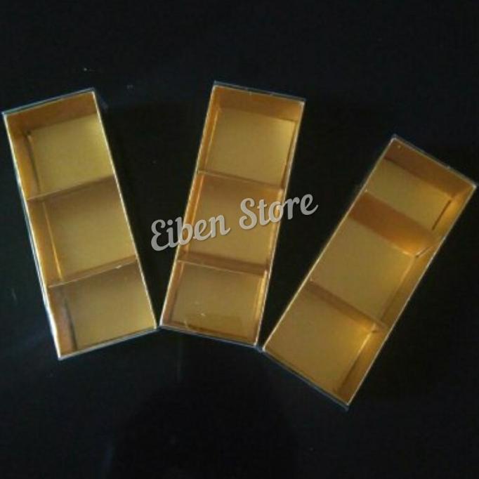 

[COD] Box Mika Coklat 11 x 4 x 2,5cm Sekat 3 Gold Color isi-10pcs [COD]