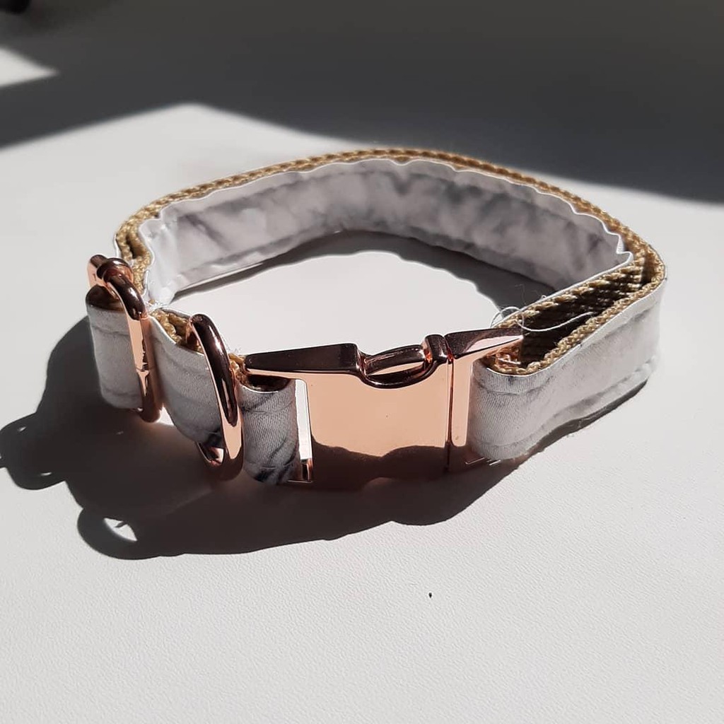 Kalung Anjing / Kucing - Marble White