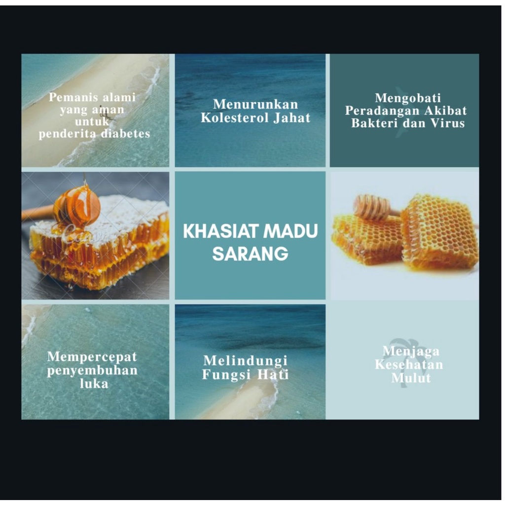 

Korzaln Madu Sarang Honeycomb Honey Comb Premium - Melifera Raw Honey Asli Original