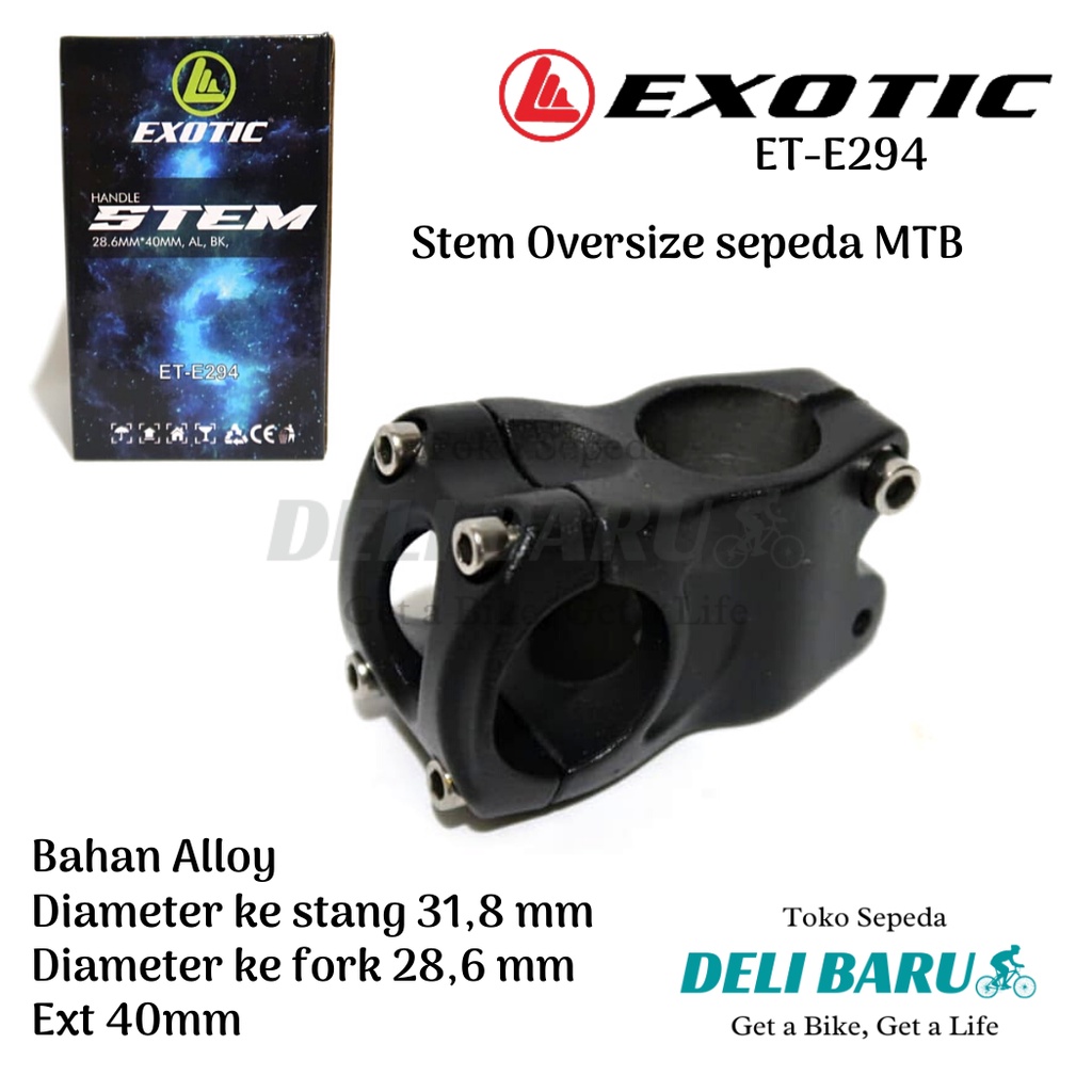 Exotic Stem dudukan stang oversize 31,8 mm fork oversize 28,6 mm sepeda MTB