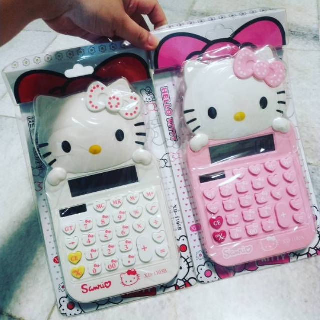 Kalkulator hello kitty pink / white