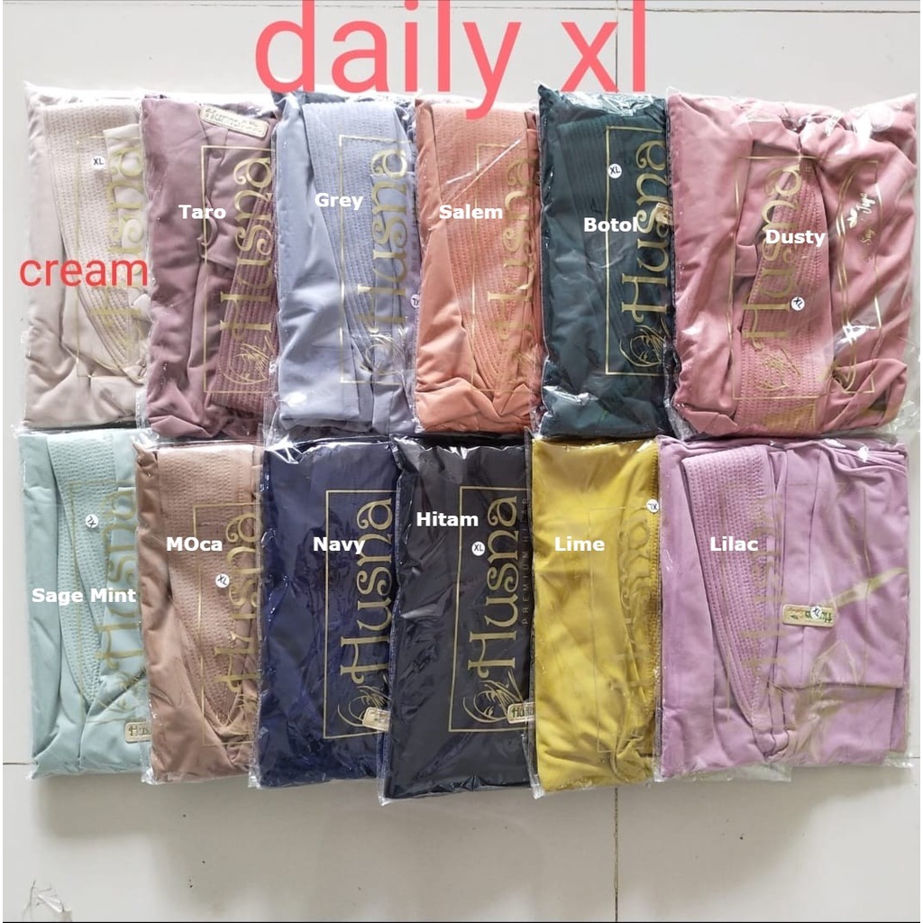 Husna Hijab Instant  Daily Series Size XL  Jersey Premium