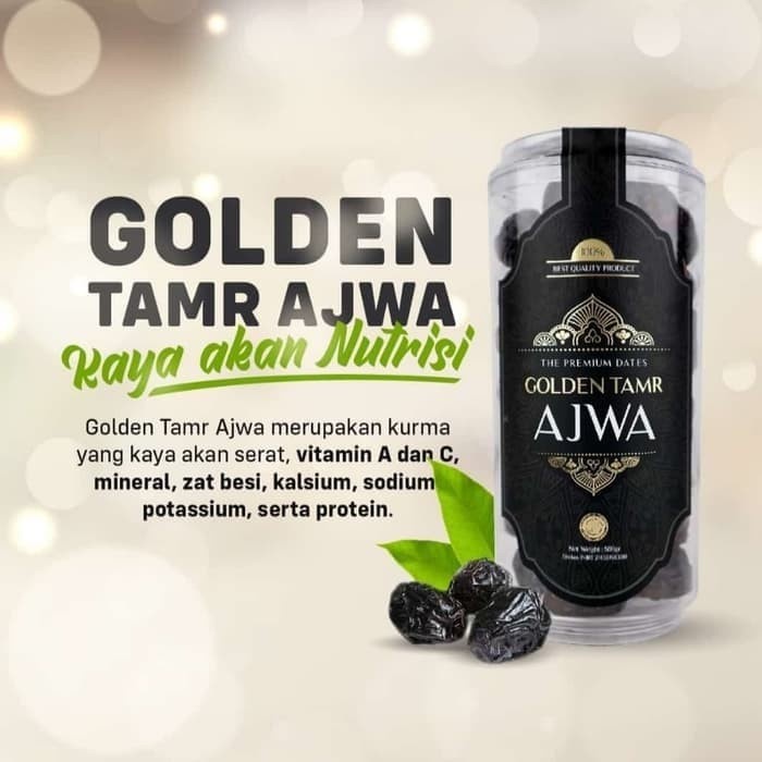 

Golden Tamr AJWA Kurma Nabi 500 gr