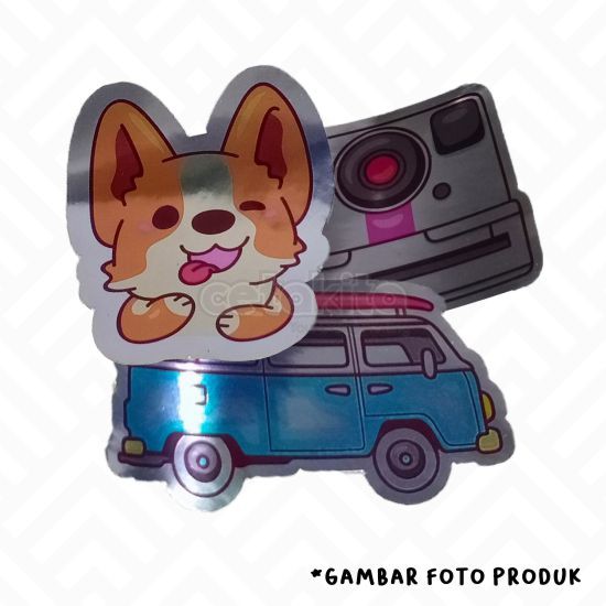 

Stiker/Sticker Hologram Silver/Perak A3 Plus Custom Bentuk Desain