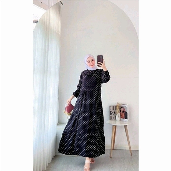 GAMIS JUMBO//GAMIS MIDI JUMBO POLKADOT//GAMIS TERBARU//GAMIS MIDI KEKINIAN