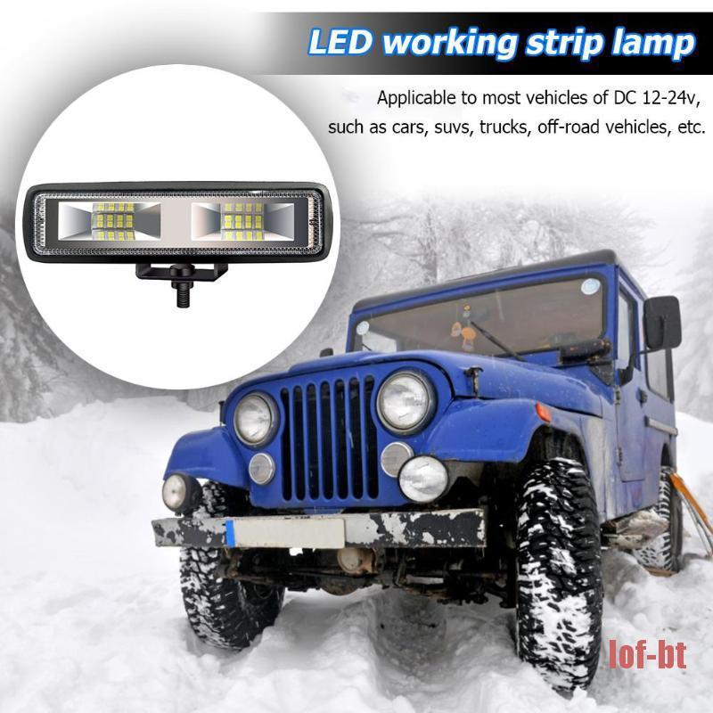 [lof-auto] 16LED Work Light Bar 48W 6000K Waterproof Car Spot Beam Fog Driving Lamp