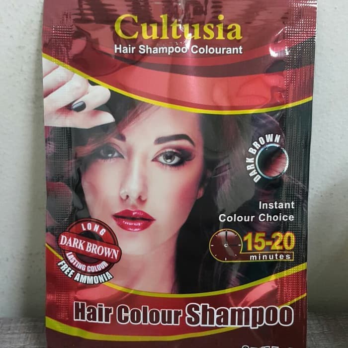 ANEKA - CULTUSIA DARK BROWN SACHET HAIR COLOUR SHAMPOO SACHET BPOM - CULTUSIA SHAMPO DARK BROWN SACH