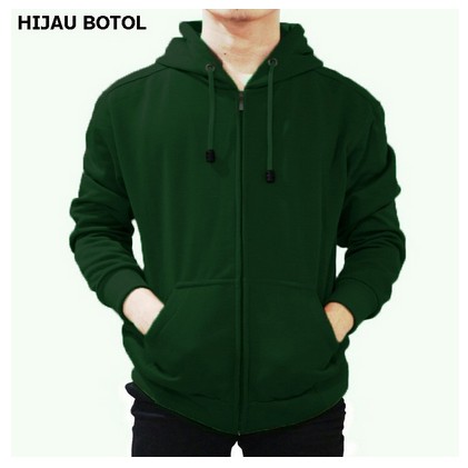 Jaket Hoodie Polos Sweater Ziper Sweter Polos Pria Wanita Murah Original Terbaru L-XL-XXL