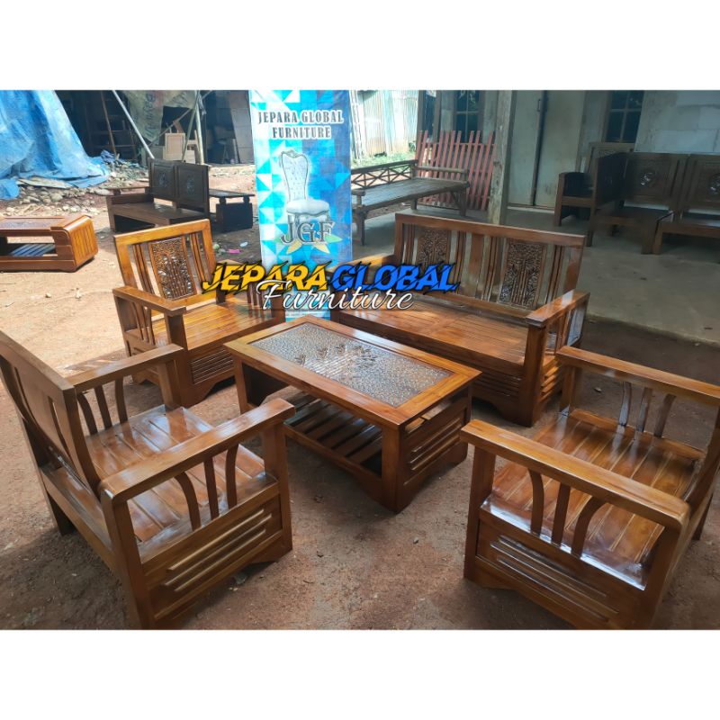 Kursi Tamu minimalis jati bambu (kursi tamu murah,promo kursi jati,kursi sofa new )