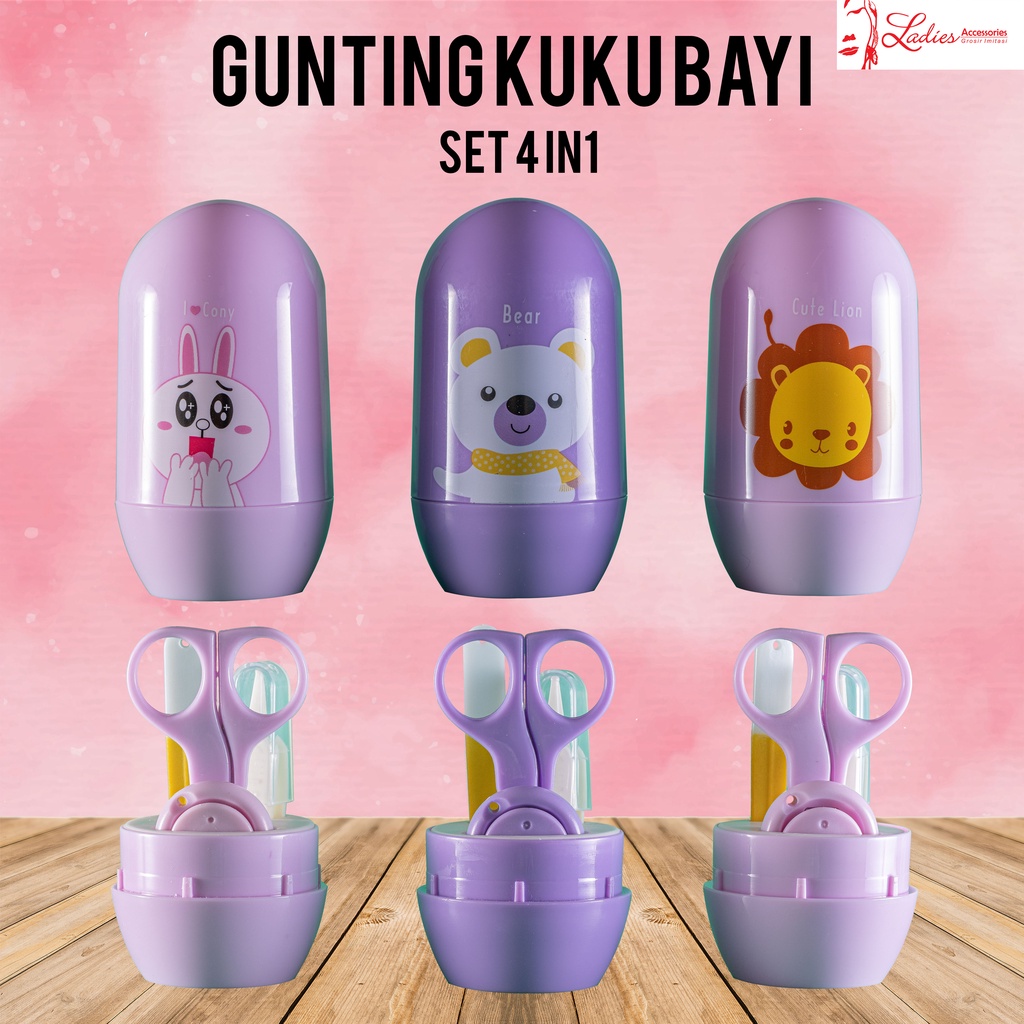 Gunting Kuku Bayi Set Baby Care Isi 4 Pcs / Baby Nail Clipper Set