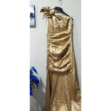 dress pesta gold premium duyung