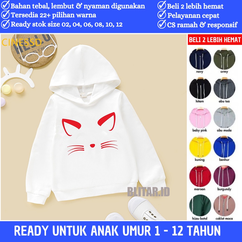 Jaket Hoodie Hodie Sweater Switer Anak Perempuan Cowok Cewek Laki Laki Kecil Balita Remaja Unisex Um