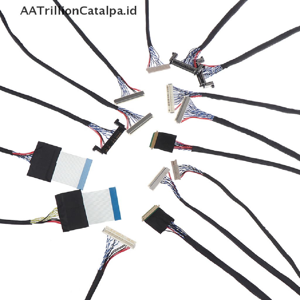 Aatrillioncatalpa 15pcs Kabel LVDS 10-65inch 20-50pin 6bit 8bit