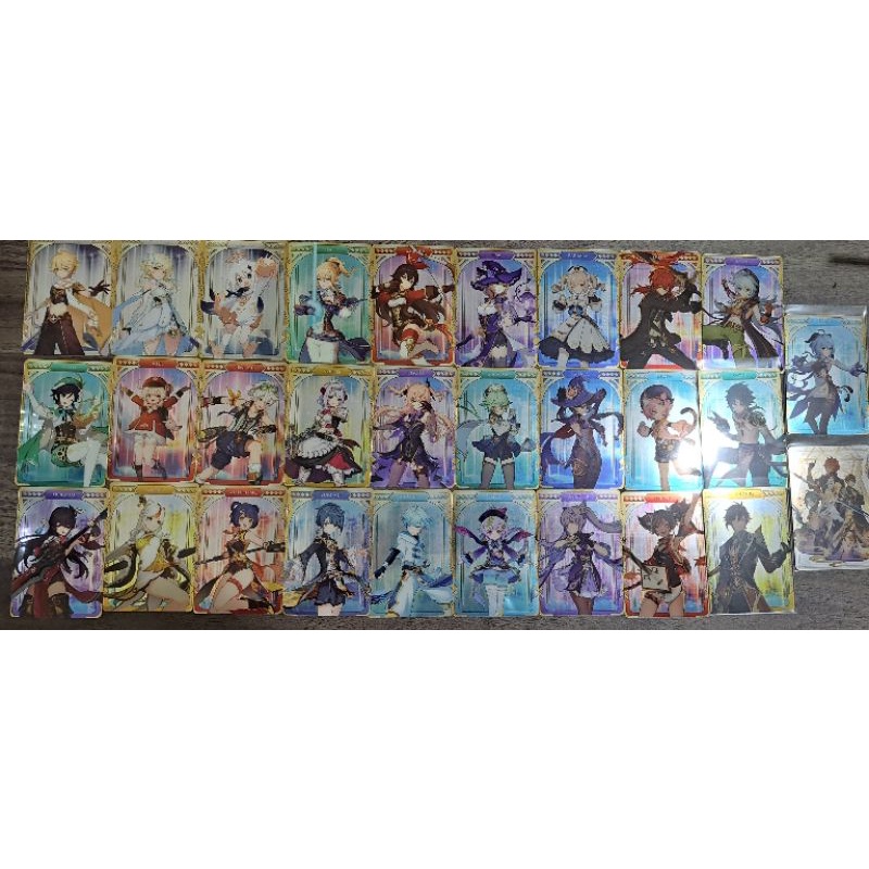 Genshin impact metal card official volume 1 Xiao Zhongli Venti Diluc