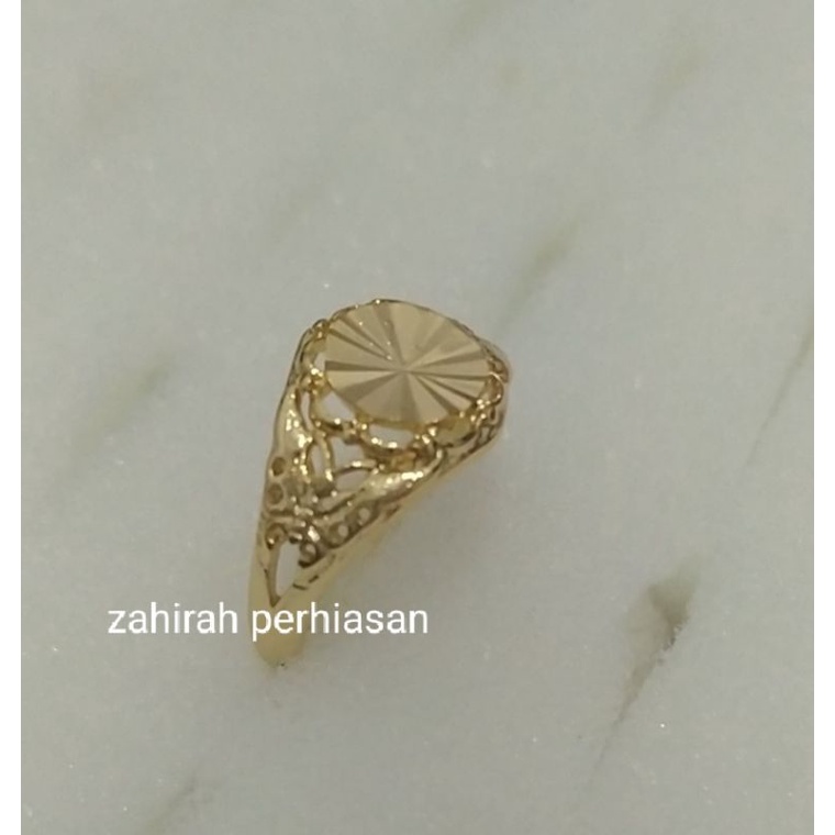 CINCIN WANITA MOTIF EMAS 24K ANTI KARAT ANTI LUNTUR 009