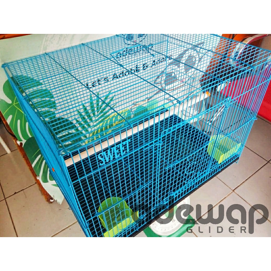 ADEWAP GLIDER Kandang Hewan Peliharaan Ukuran L Besar Sugar Glider Hamster Kucing Tupai Murah