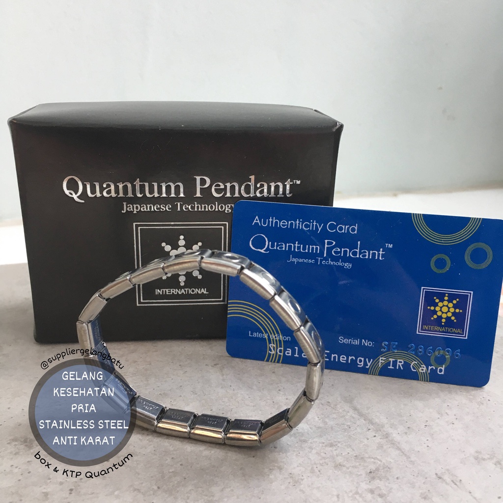 FLASH SALE! Gelang Kesehatan STAINLESS STEEL 316L Energi Ion QUANTUM