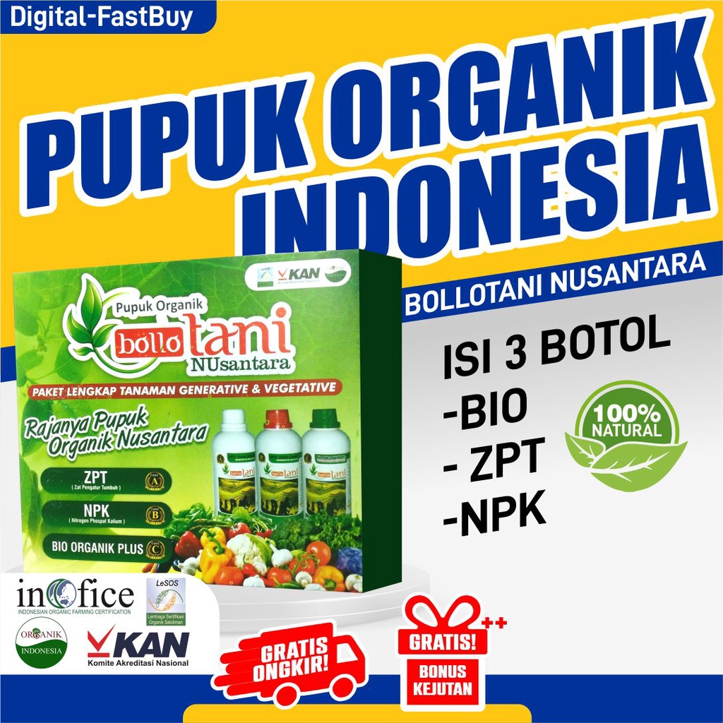 PUPUK ORGANIK BOLLOTANI NUSANTARA BISA COD PERANGSANG BUAH DAN TUMBUH PUPUK BOLLO TANI BOLO TANI | B