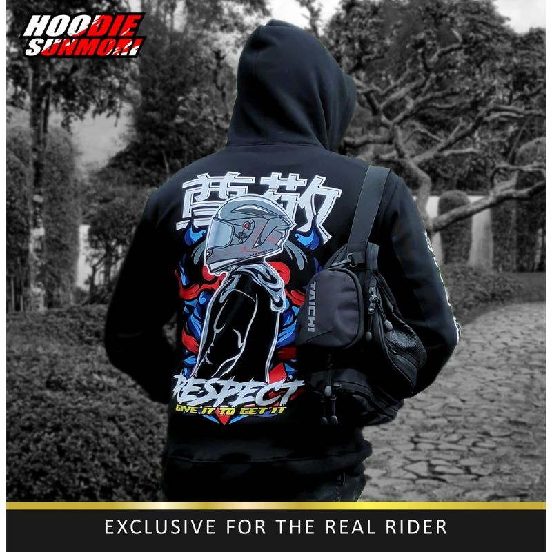 New Arrival Jaket Hoodie Sunmori Japanese Rider Warna Hitam Pria