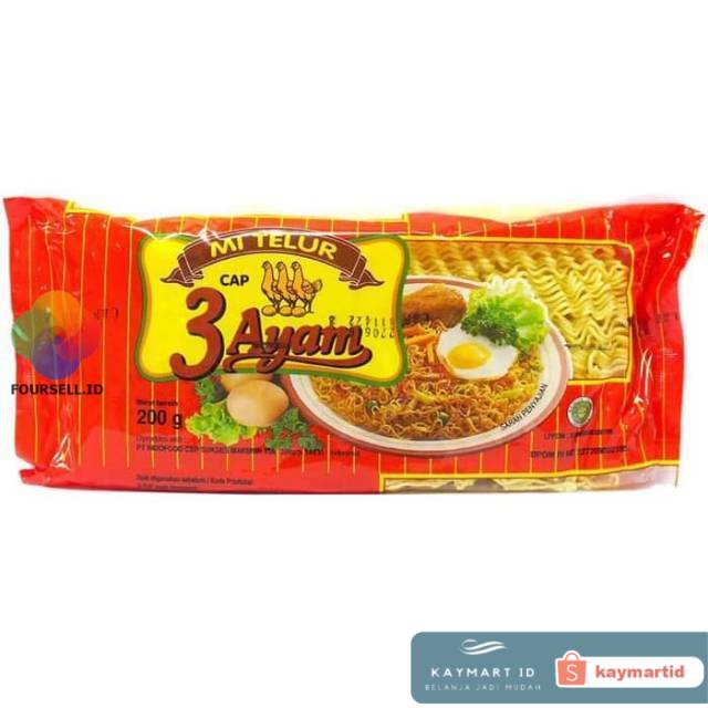 

Indofood - Mie Telur Mie Bulat Cap 3 Ayam Merah 200grm