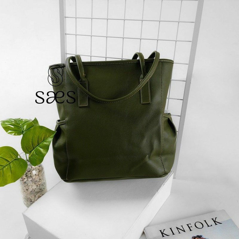 SAES - Vinca Tas Tote Bag Wanita Kulit Wanita Vintage Retro