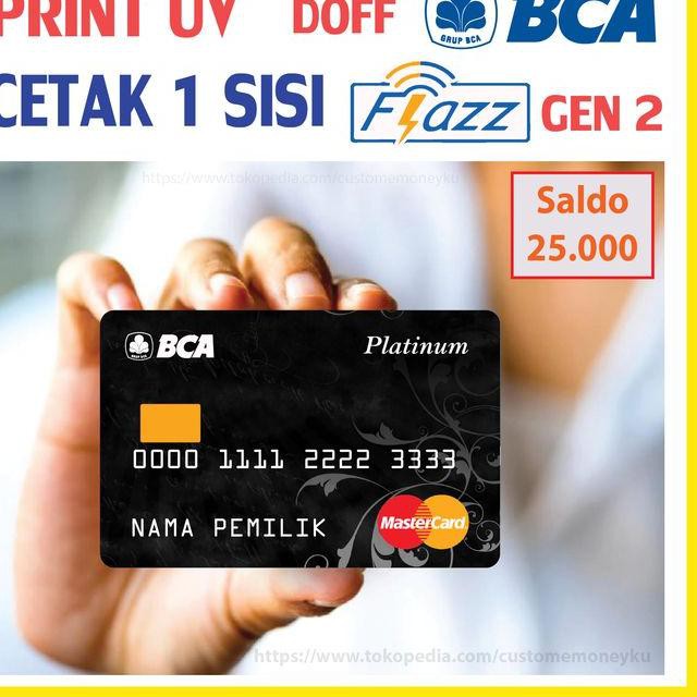 ISTIMEWA>...297AN  BCA FLAZZ GEN 2 Terbaru Etoll Logo BCA Master Card - 1 SISI