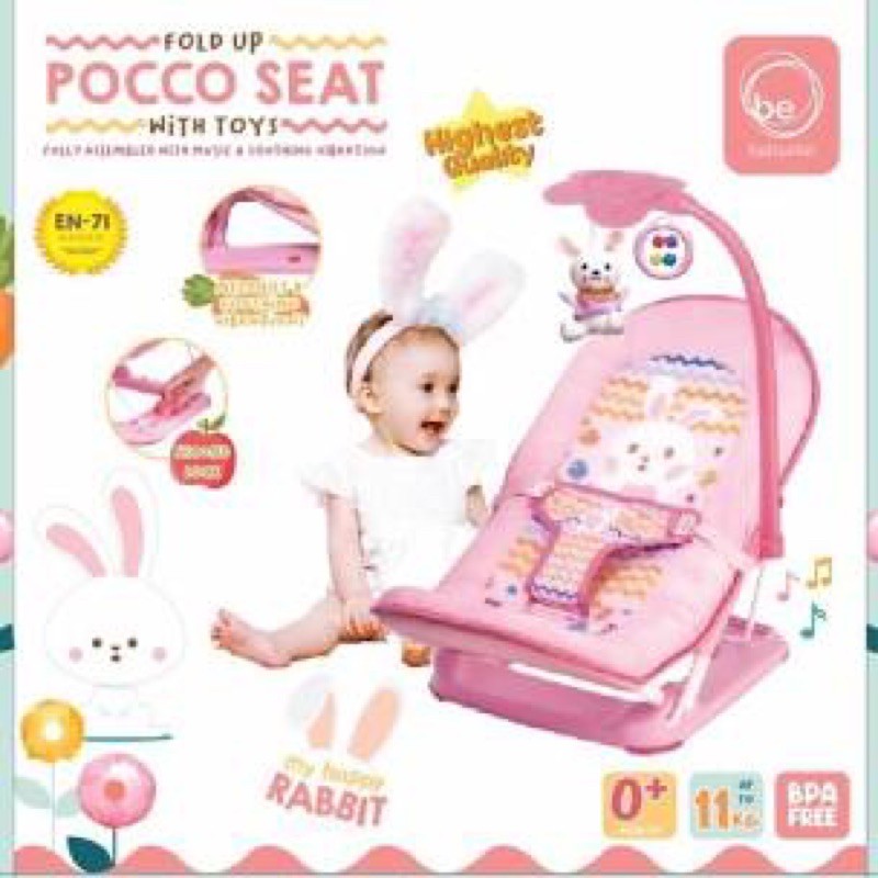 FOLD UP INFANT SEAT BABYELLE POCCO SEAT WITH TOYS I NEW ARRIVAL