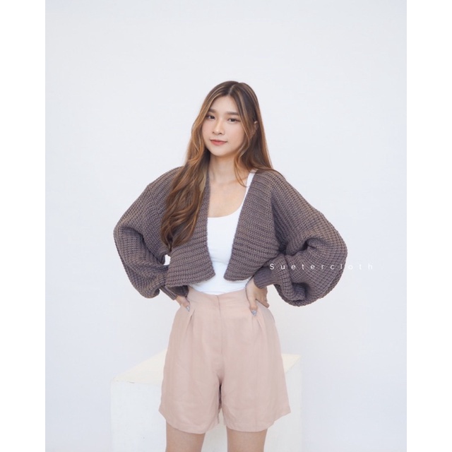 Ryo Crop Cardigan / Crop Cardigan Premium / Oversize Cardigan / Baloon Cardigan / Outer Knit