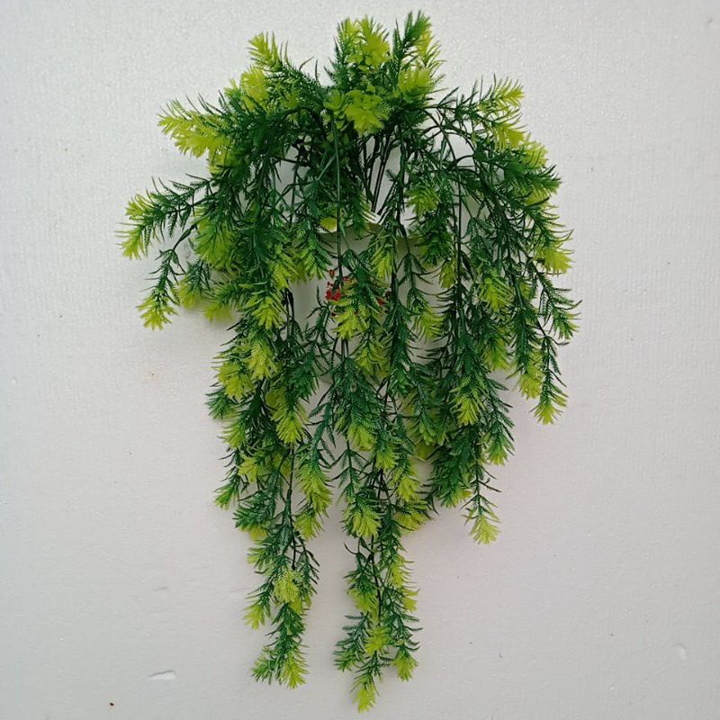 daun cemara gantung / daun cemara tempel / daun artificial / daun hiasan dinding