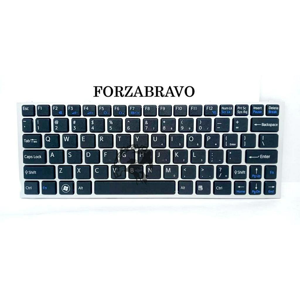 Keyboard Sony Vaio PCG-31311W 31311U 31211T VPCYA VPC-YA VPCYB VPC-YB Silver Frame