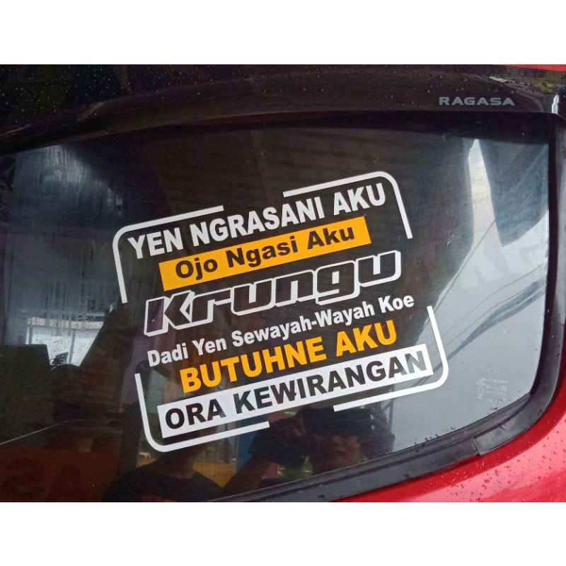 STIKER KATA-KATA, STIKER TIMBUL UNTUK MOBIL/TRUK
