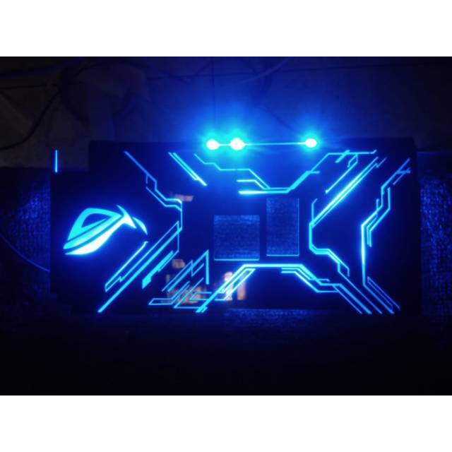 LED Strip Backplate VGA / Cover VGA / Casing Komputer - Putih