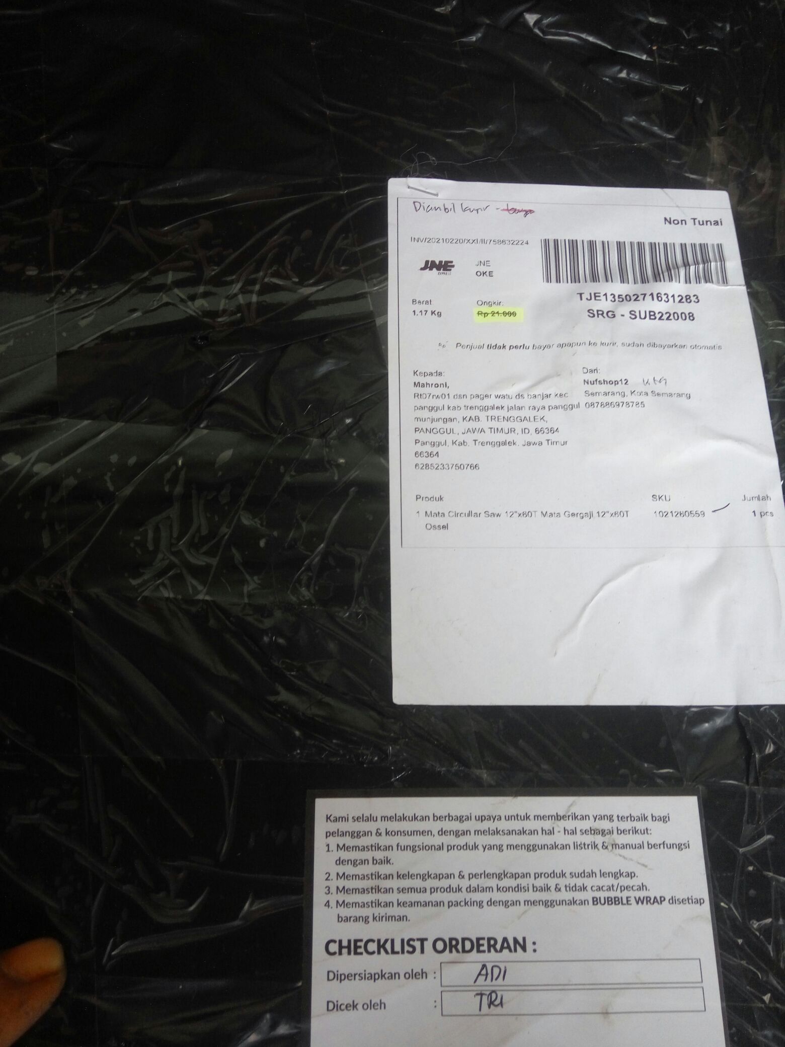 Produk Terbaik] Mata Circullar Saw 12x60t Mata Gergaji 12x60t Ossel