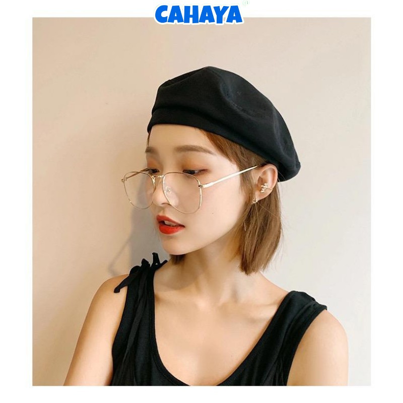 Topi Baret Topi Beret Octagonal Warna Hitam Gaya Retro KOREA S20 CAHAYA