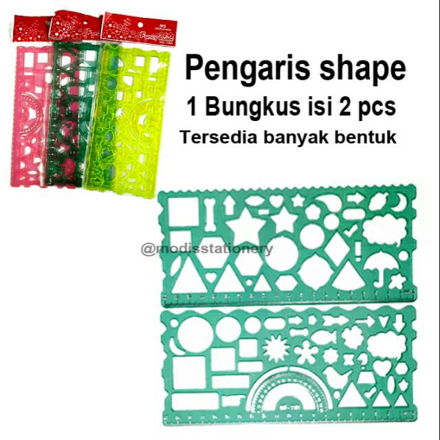 

Pengaris sablon aneka bentuk shape