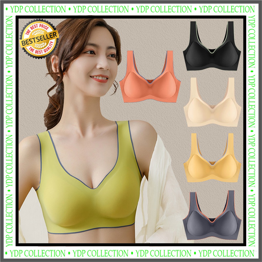 Bra Seamless Tanpa Kawat BH Latex Wanita Dengan Busa Thai Latex Bra Seamless Push up Sport Bra