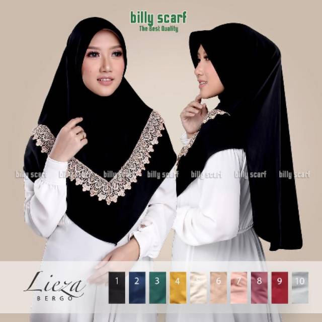 Hijab Khimar Bergo Instant Liza ORIGINAL BILLY SCARF