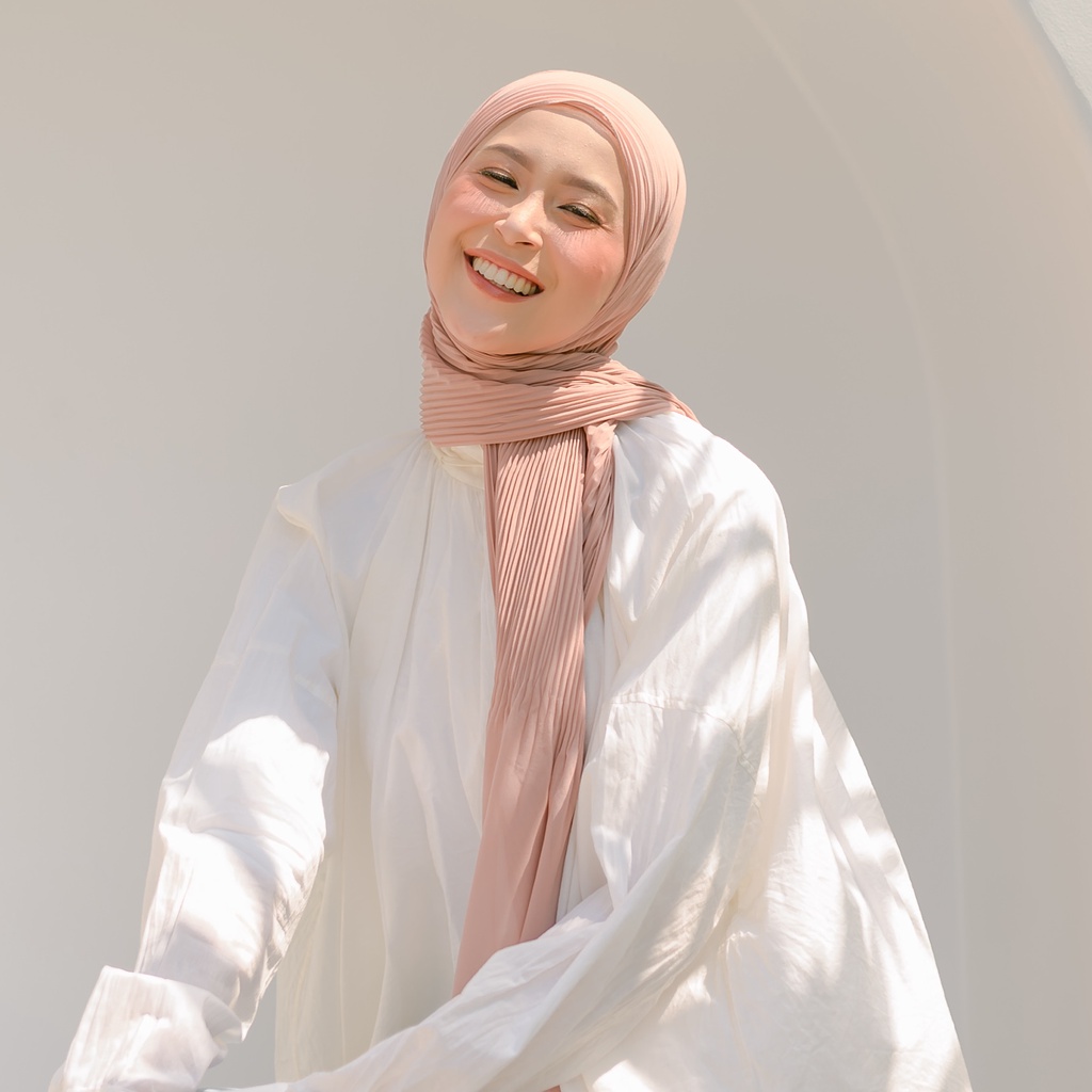Lozy Hijab - Bawal Pleats Shawl ( Pashmina Plisket )-Wheat