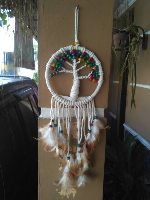 Jual Handmade Macrame Hiasan Dinding Dream Catcher Model Pohon Kepang Braided Tree 18cm Shopee 2776