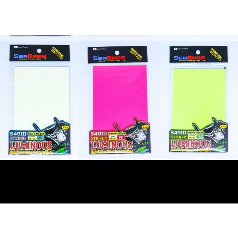 Aksesoris pancing stiker Spoon jig siap pakai Glow in the dark