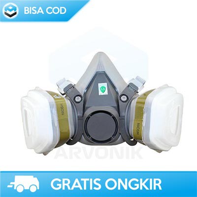 MASKER GAS RESPIRATOR 3M 6200 ORIGINAL ELESESAFE ANTI DUST BERACUN