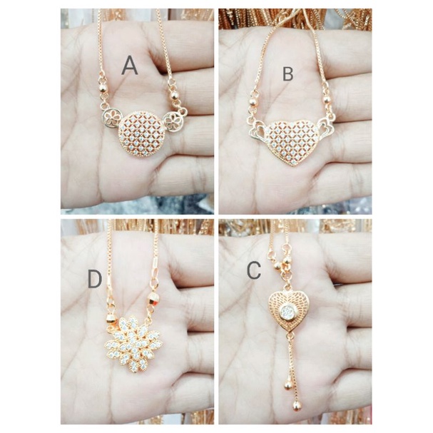 RC452. Kalung xuping wanita lapis emas dgn mata zircon UK 45 cm koye